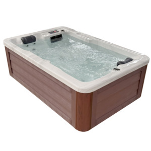 Moderna Bañera de Hidromasaje Exterior para <span class=keywords><strong>Hotel</strong></span> y Villa con Calentador, Spa Acrílico Independiente para 3 Personas, Bañera de Hidromasaje con Masaje - Product Image 2