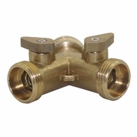 Robinet en Laiton en Forme de Y, Adaptateur de Connecteur de Déviateur de Tuyau d'Arrosage, Robuste, Séparateur de Tuyau à 2 Voies