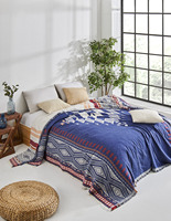 Design élégant 100% couverture en coton Jacquard jeter 230x260cm 90x102 pouces Jacquard Collection couverture couvre-lit