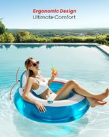 Lot de 2 chaises flottantes gonflables en PVC personnalisées, avec dossier et accoudoirs, 44 pouces, porte-gobelet, pour l'extérieur, vente en gros directe usine