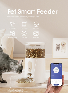 2024 Neuer Automatischer Haustierfütterer Smart WLAN Fernbedienung Mikrochip Hunde-Futterschüssel Automatischer Futterspender Leckerli-Spender - Product Image 4