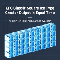 Machine à glaçons électriques commerciale, production quotidienne de 120 kg, stockage de 45 kg, en acier inoxydable, refroidissement par air, remplissage automatique pour les magasins de thé au lait