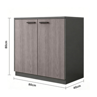 Armoire de classement de bureau moderne en MDF, armoire de classement à faible hauteur combinable librement, armoire de rangement de bureau à 2 portes