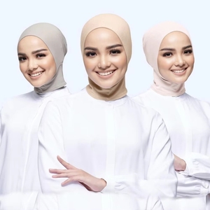 Nouveau <span class=keywords><strong>Bonnet</strong></span> Turban Islamique Plissé Élastique en Jersey de Coton Extensible pour Voile/Hijab – Vente en Gros - Product Image 3
