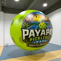 Ballon gonflable géant LED RGB pour pickleball, publicité extérieure personnalisée, décoration d'événements, imperméable et avec logo personnalisé