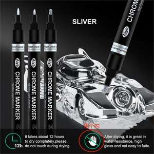 Metalik krom boya kalemi Premium krom kalıcı ayna krom işaretleme kalemleri Anti Fade mürekkep ile - Product Image 3