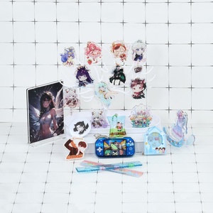 Claro encanto brillo epoxi acrílico llavero personalizado acrílico encanto llavero acrílico transparente llavero con brillo epoxi holograma - Product Image 5
