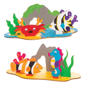Sealife Holz 3D-Szenen-Bausätze Pädagogisches Zusammenbau- und Steckspielzeug Zeichenspielzeug-Set Verschiedene Themen Tier Garten - Product Image 2