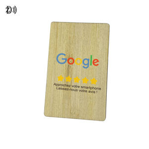 カスタマイズされたレーザー彫刻ロゴ<span class=keywords><strong>QR</strong></span>コードNTAG213木製GoogleレビューカードスタンドNFC Googleレビューカード - Product Image 2