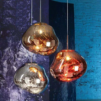 Lustre LED moderne en acrylique en forme de globe anti-éblouissement pour salon