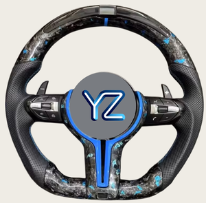 <span class=keywords><strong>Volante</strong></span> Deportivo de Fibra de Carbono con Luces LED YZ para <span class=keywords><strong>BMW</strong></span> F10 F30 <span class=keywords><strong>E46</strong></span> E60 F15 F90 F80 G20 G30 M3 M4 M5 M530i, Accesorios de Interior para Automóvil - Product Image 1