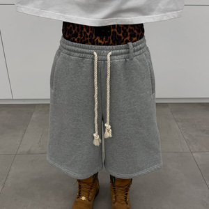 2025 Tùy Chỉnh Thời Trang Phố Đôi Eo Quần Short Baggy Phù Hợp Pháp <span class=keywords><strong>Terry</strong></span> Cotton Mồ Hôi Quần Short - Product Image 1