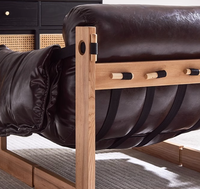 Chaise longue simple et tendance à vendre, design moderne, en cuir, pour salon