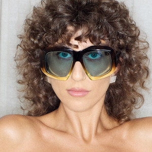 LMA 3499 Fashion Custom Logo Shades Oversized Thick <b>White</b> <b>Frame</b> Tea Lens Women Men <b>Square</b> Eyewear UV400 High Quality Sunglasses - Product Image 4