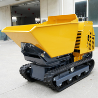 Mini-dumper sur chenilles hydraulique à déchargement automatique, robuste, pour la construction