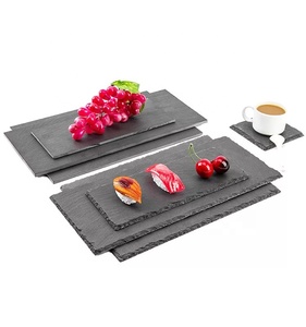 Ensemble <span class=keywords><strong>de</strong></span> 6 pièces bon marché, assiettes <span class=keywords><strong>de</strong></span> <span class=keywords><strong>service</strong></span> <span class=keywords><strong>en</strong></span> <span class=keywords><strong>ardoise</strong></span> noire, planches à fromage - Product Image 6