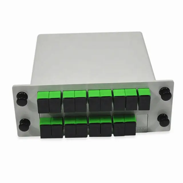 1*16 Plug-In Rack Mount Plc Splitter Abs Box Sc Upc Connectors Cassette Type 1X16 optische Plc Splitter