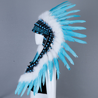 Coiffe en plumes unique, imitation style ethnique, grande taille, pour festivals, célébrations, cosplay et décoration d'événements