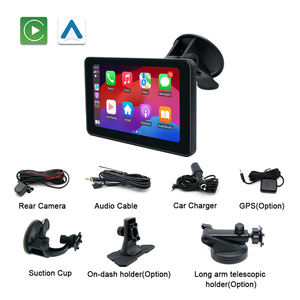 หน้าจอคาร์เพลย์แบบพกพาขนาด 7 นิ้วเครื่องเล่นมัลติมีเดียหน้าจอสัมผัสบลูทูธ FMT Airplay <span class=keywords><strong>Miracast</strong></span> Audio Out - Product Image 6