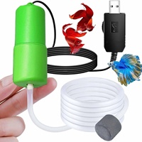 Pompe à air USB réglable en continu 1-2W, oxygénateur d'aquarium pour aquarium, pêche, aérateur extérieur, disque diffuseur d'air