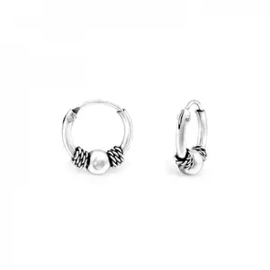 Inspire stainless steel jewelry personalized custom women jewelry hot selling Bali Ball Hoop Earrings for women and girl