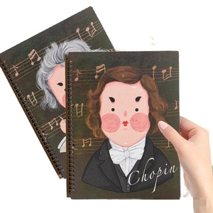 Nuevo Libro de Partituras de Piano Desmontable Tamaño A4, Diseño de Músico de Dibujos Animados, Clip de Partituras Modificable Específico para Piano, Instrumentos, Papelería - Product Image 1