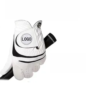 Оптовый продавец перчатки для гольфа с пользовательским логотипом искусственная кожа Cabretta дышащие спортивные перчатки