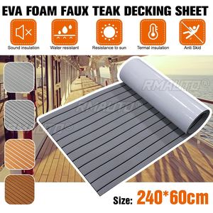 2400x900/600x5mm EVA Foam Faux Teak Boat Decking Sheet Self-Adhesive Marine Flooring Boat Deck Mat <b>Yacht</b> Accessories Gray Brown - Product Image 1