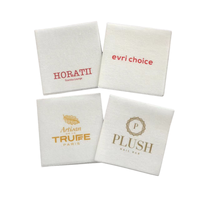 Serviettes blanches Airlaid avec logo imprimé personnalisé pour magasin de desserts Bar Shop