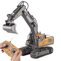 Excavatrice Électrique Réaliste de Grande Taille en Alliage, Suivi GPS, pour Travaux Transfrontaliers