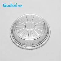Barquette jetable ronde en aluminium pour four et friteuse à air, qualité alimentaire, 7 pouces, avec couvercle en papier ou en plastique