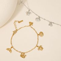 Bracelet pendentif coquille de tortue N&S pour femme, tendance vacances à la plage, bijoux fantaisie en acier inoxydable, vente en gros