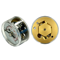 Mini Pressure Gauge 32mm Steel Joint Back or Bottom Connection for Hydraulic Pneumatic Systems