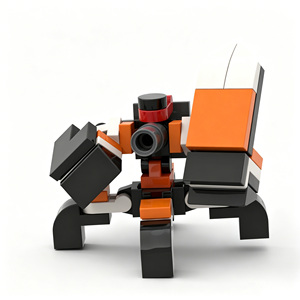 Deformable Four‑Leg Shield Soldier Mecha Building <b>Blocks</b>, DIY Educational Building <b>Block</b> Kit Compatible With Major Brand Bricks - Product Image 1