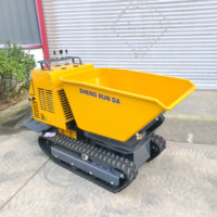 Mini tombereau sur chenilles à vente chaude, 1200 kg, tombereau de chantier pour jardin et ferme, certifié CE/EPA, chargeuse sur chenilles pour les industries de la construction