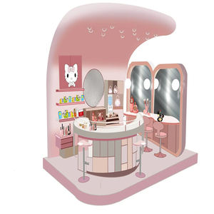 Table de maquillage en forme d'arc, tendance et personnalisable (taille, couleur, aménagement) - Product Image 1