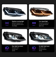 Pour Golf 7 2013-2017, mise à niveau des phares LED, température 8000K, nouveau GTI 12V 72W, compatible avec les automobiles VW