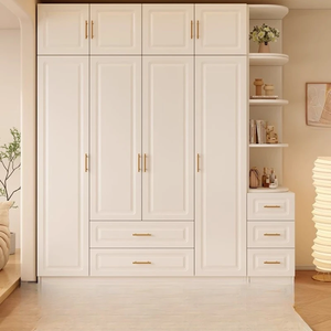 Armoire autoportante en bois massif sur mesure pour maison moderne, étagères réglables durables, porte à charnières élégante, meuble de rangement pour vêtements - Product Image 2