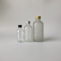 2oz 60ml Verre Boston rond transparent pour la santé Gingembre Miel Citron Curcuma Shot avec bouchon à vis Vitamine Boisson Potion Shot
