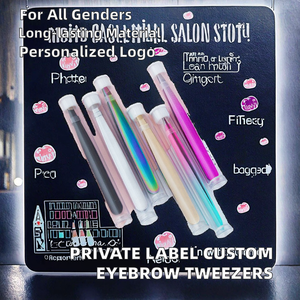 แหนบแต่งคิ้วพร้อมโลโก้สั่งทำ แหนบกำจัดขนปลายเฉียง แบรนด์ส่วนตัว - Product Image 2