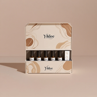 Scatola Pieghevole in Carta con Finestra in PVC Trasparente per Campioni di Profumo 3 ml 5 ml 10 ml, Logo Personalizzato, per Cosmetici e Rossetti