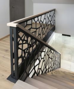 Rampe d'escalier intérieure en tube TL, balustrade métallique, main courante en fer pour escalier - Product Image 4