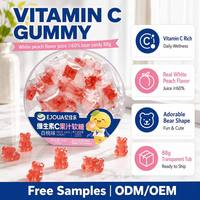 EJOUA Vitamine C Witte Perzik Sappige Gummy Candy 88g Doos ≥60% Fruitsuiker Individueel Verpakt Berenvormig Kauwsnack voor Kinderen