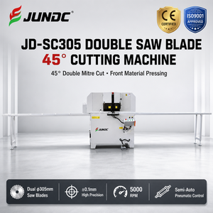 Scie à onglet JUNDE à chargement rapide et stable, à double lame, pour découpe à 45 degrés de cadres en aluminium - Product Image 1