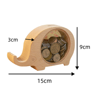 Tirelire en bois créative <span class=keywords><strong>LYP</strong></span> Brand L-2061, design animal mignon, décoration d'intérieur, boîte à monnaie, rangement de pièces de monnaie, logo personnalisable, emballage - Product Image 5