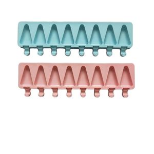 Molde de silicona triangular de 8 cavidades para helados y paletas, herramienta de cocina ecológica para repostería casera, logotipo personalizado disponible - Product Image 4