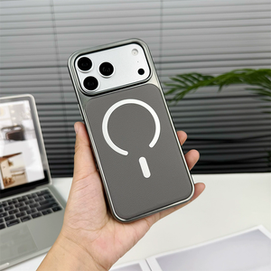 เคสโทรศัพท์หนังหรูหราพรีเมียม ขอบชุบเคลือบผิวสัมผัสพิเศษ สำหรับ iPhone 18 Pro Max 17 Pro 17 Air ป้องกันแรงกระแทก พร้อมแม่เหล็ก - Product Image 4