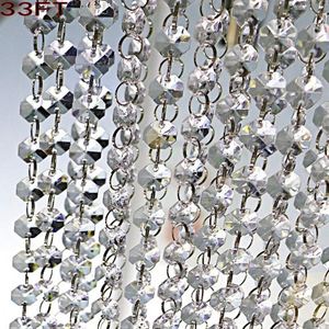 14mm Acrylic Crystal Octagon Bead <b>Curtain</b> Wedding/Stage Ceiling Decor Premium Beaded <b>Strings</b> for Doorways & Events - Product Image 1