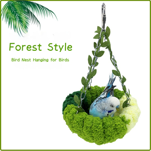 Nido para Loros, Estilo Bosque, Hamaca, Nido Específico para Aves, Suministros para Jaulas de Aves, Columpio para Loros, Casa para Pájaros, Jaula - Product Image 1