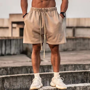 Short de Sport kaki pour homme, 100% coton, haute qualité, Streetwear, décontracté, Sweat-shirt masculin - Product Image 4